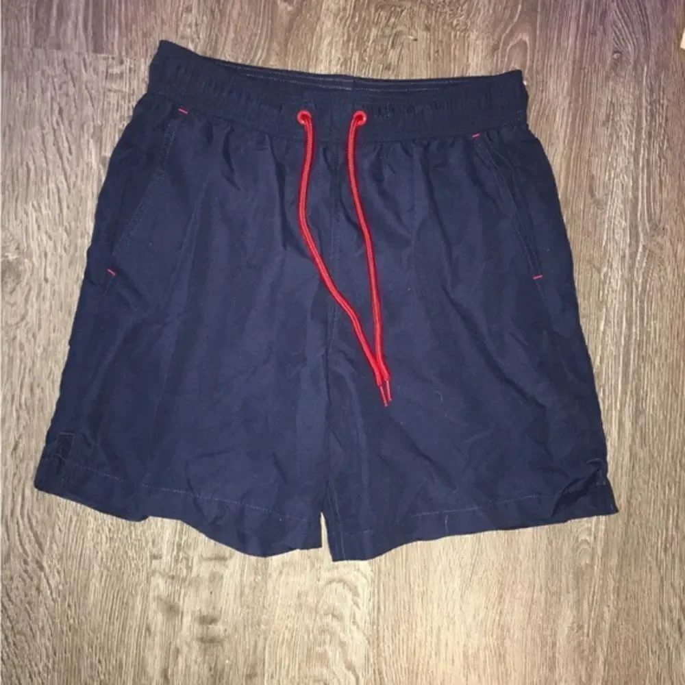 George Little Boys Navy Blue Swim trunks size small (28-30)
